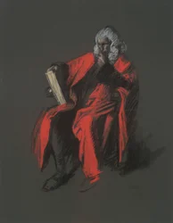 Studie for figuren til sjefsjef Thomas McKean, i