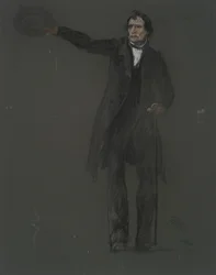Studie for figuren til Thaddeus Stevens, i