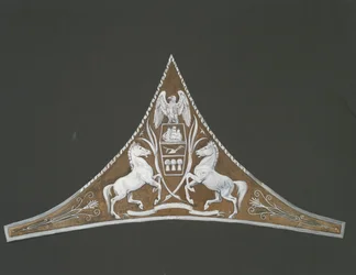 Studie for trekantede dekorative detaljer, ved Pennsylvania State Capitol Building, Harrisburg, 1902-1911