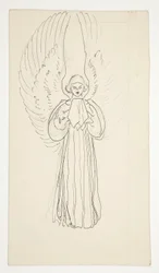 Study of an Angel, for The Quest of the Holy Grail (serie med femten malerier for Boston Public Library, fullført i 1901)