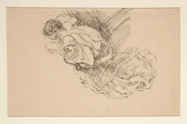 Studie av en engel (for glassmalerier? for et tak?)