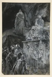 Banketten, illustrasjon til akt III, Scene iii, The Tempest