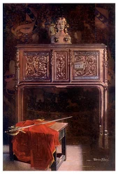 Utskåret eik Lous XII dressoir, 1910.