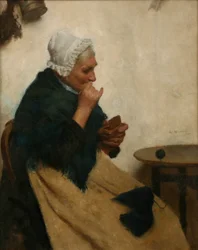 En klype snus (olje på lerret)