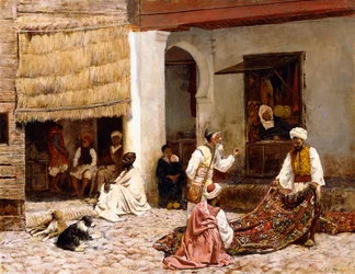 En teppebasar, Tanger, 1878