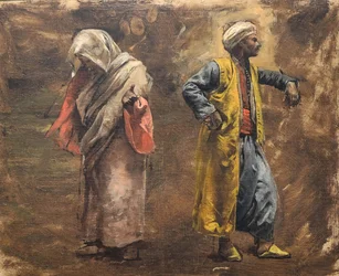 Studie av to figurer, ca. 1878.
