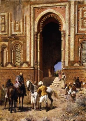 Porten til Alah-ou-din, Old Delhi, sent på 1800-tallet