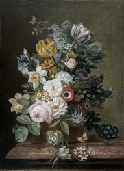 Stilleben med blomster