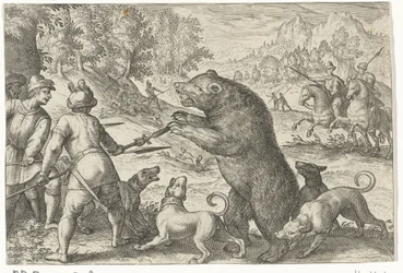Landskap med bjørnejakt Jaktscener (serietittel) Icones Venantum Arter Varias Representantes (serietittel)