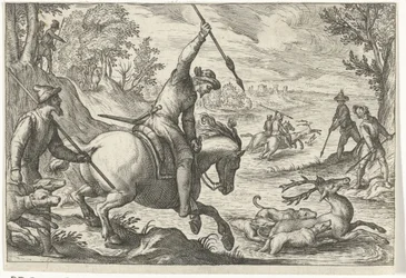 Landskap med rådyrjakt Jaktscener (serietittel) Icones Venantum Arter Varias Representantes (serietittel)
