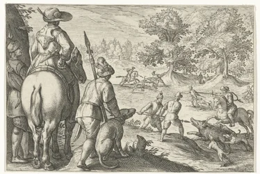 Landskap med villsvinjakt Jaktscener (serietittel) Icones Venantum Arter Varias Representantes (serietittel)