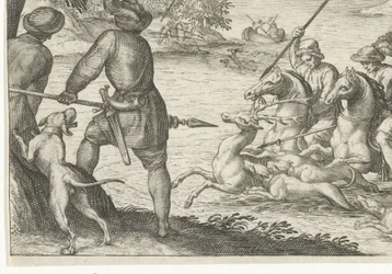 Elvelandskap med rådyrjakt Jaktscener (serietittel) Icones Venantum Arter Varias Representantes (serietittel)