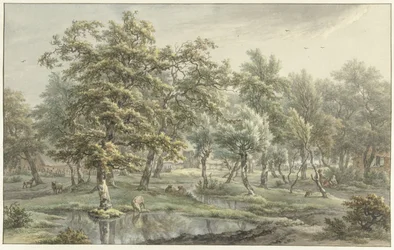 Landskap i Eext (Drenthe-provinsen) Face in the Eext (Drenthe)