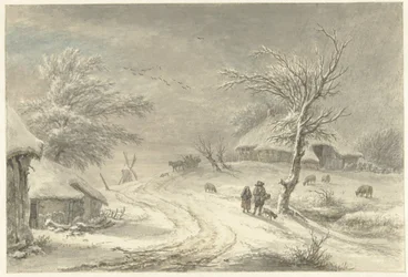 Vinterutsikt i Exloo, Drenthe