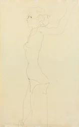 Naken kvinne; Madchenakt, 1911