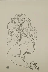 Sittende naken, 1917