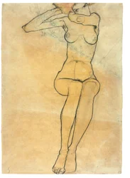 Sittende naken, 1910