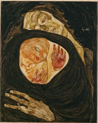 Tote Mutter. Død mor (olje på tre)