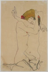 To kvinner omfavner, 1913.