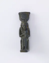 Figur av Isis og Horus, muligens ptolemaisk periode, 305-30 f.Kr. (fajanse)