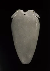Palett med to fugler, sen Naqada II-periode til tidlig Naqada III-periode (3500-3050 f.Kr.) fra Edfu, provinsen Aswan (skifer)