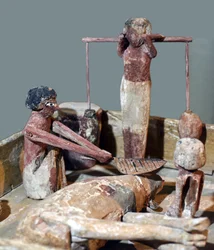 Modell av en slakterbutikk, Egypt, ca. 2000-1700 f.Kr