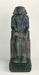 Sittende statue av Sesostris III, fra Hierakonpolis, Mellomriket