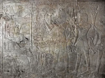 Egyptisk antikvitet: relieff av graven til Kha em Het