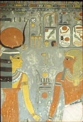 Horemheb og Hathor, fra Horemhebs grav (ca. 1323-1295 f.Kr.), Det nye rike