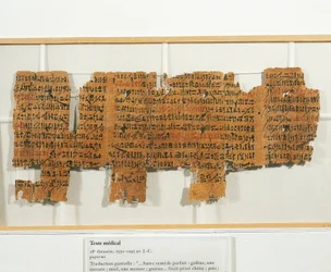 Medisinsk resept skrevet på papyrus