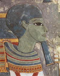 Malt relieff av guden Ptah