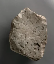 Prøvestykke arbeidet på begge sider, ca. 1391-1353 f.Kr