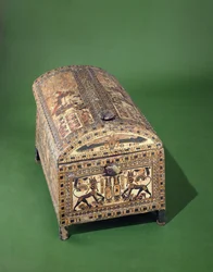Tutankhamun Chest, New Kingdom, ca. 1340 f.Kr. (malt tre)