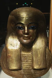 Yuyas dødsmaske, fra Yuya Tjuyas grav, Kongenes dal, Egypt, egyptisk sivilisasjon, Det nye riket, 18. dynasti