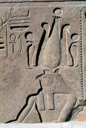 Blokk med relieffer og inskripsjoner av Ramses II, Amons store tempel, Tanis, Egypt, Det nye riket, 19. dynasti