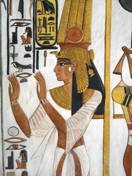Egypt, Theben, Luxor, Queens Valley, Nefertaris grav, vedlegg til forkammer, veggmalerier, dronning