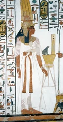Nefertari, detail from the frescoes in the second chamber of the Tomb of Nefertari, Valley of Queens, Luxor, Thebes (Unesco World Heritage List   1123819   no       norwegian Successfully Translated  Original: Open Lock, Akron, Ohio Translat: Open Lock, Ak