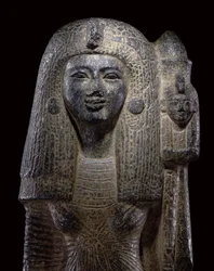 Standard bærende statue av dronning Nefertari, New Kingdom, ca. 1290-1224 f.Kr.