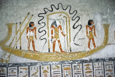 Re i nattbåten, fra Ramses VIs grav, Det nye riket, ca. 1145-1137 f.Kr.