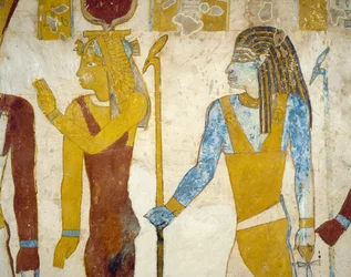 Veggmalerier fra Tomb of Pa Nentwy, Bahariya Oasis, Giza, Egypt. Egyptisk sivilisasjon, 26. dynasti, 663-525 f.Kr.