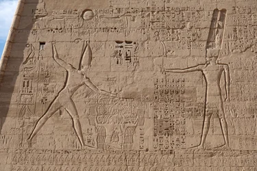 Scene for massakren av fiender, Horus-tempelet, Edfu