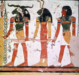 Nefertari-graven med Knoum- og Sekeuti-gudene (freske)
