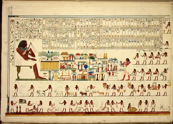 Egyptiske hieroglyfer, fra Utsikter osv. fra Sheikh Hassan til Beni Hassan, atlasfolio