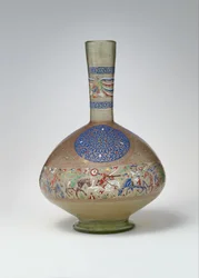 Emaljert og forgylt flaske, ca. 1270-99 (glass)