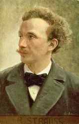 Postkort av Richard Strauss (1864-1949) ca. 1914 (litho-farge)