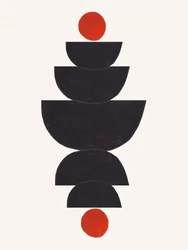 Rød-svart geometrisk balanse