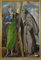 St. Andrew og St. Francis (maleri på lerret)