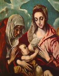 Jomfru Maria og barnet, Saint Anne (maleri på lerret)