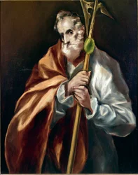 Apotre Saint Jude Thadee. Maleri av Domenikos Theotokopoulos dit El Greco (1540-1614)
