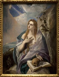 Madeleine penitente. Maleri av Domenikos Theotokopoulos dit El Greco (1541-1614), olje på lerret